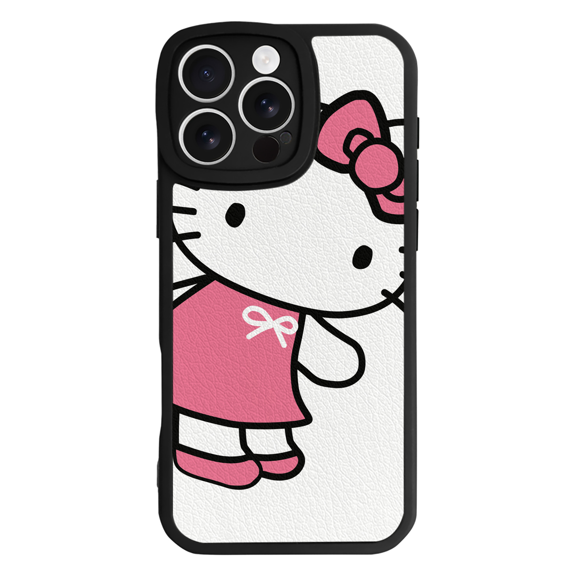 （画像用） Hello Kitty ハローキティ 【iPhone 16シリーズ対応】シリコンスマホケース（レザー調） 材質：シリコン